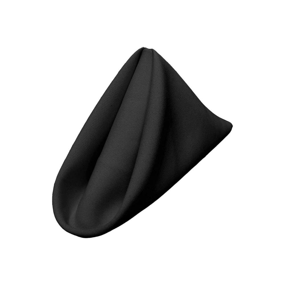 Napkin Poly Black 50x50